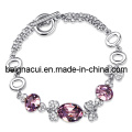 Sw Elements Crystal Light Rose Color Magnetic Cheap Custom Bracelet (wwtfm00190 (2))